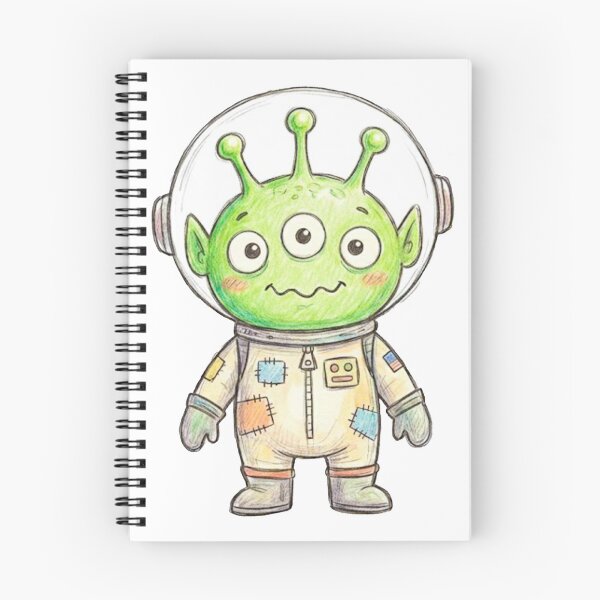 Item preview, Cute Hand-Drawn Alien — Cosmic Cartoon Creature Art designed and sold by unthinkabletees.
