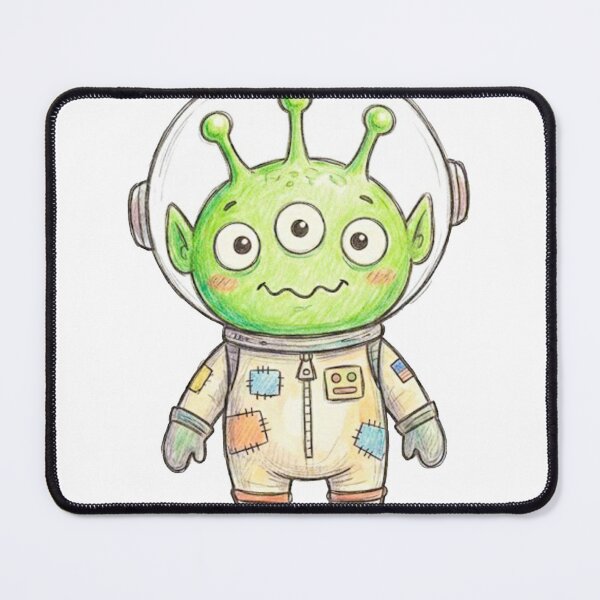 Item preview, Cute Hand-Drawn Alien — Cosmic Cartoon Creature Art designed and sold by unthinkabletees.