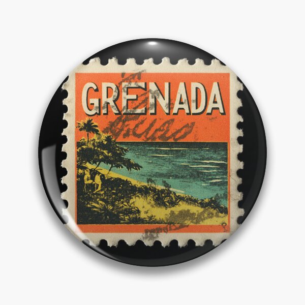 Item preview, Vintage Grenada Postage Stamp Art - Tropical Spice Isle Coast designed and sold by tiigerdad.