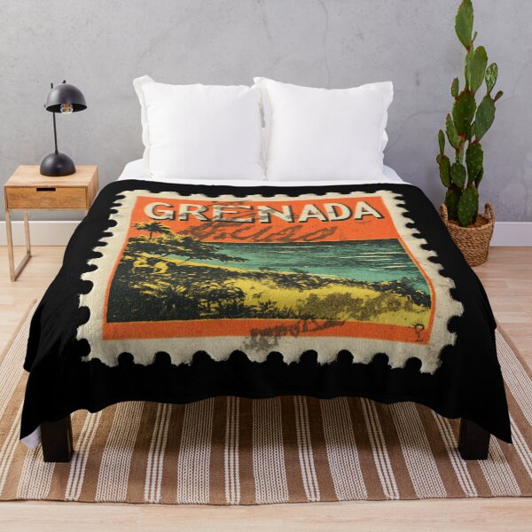 Item preview, Vintage Grenada Postage Stamp Art - Tropical Spice Isle Coast designed and sold by tiigerdad.