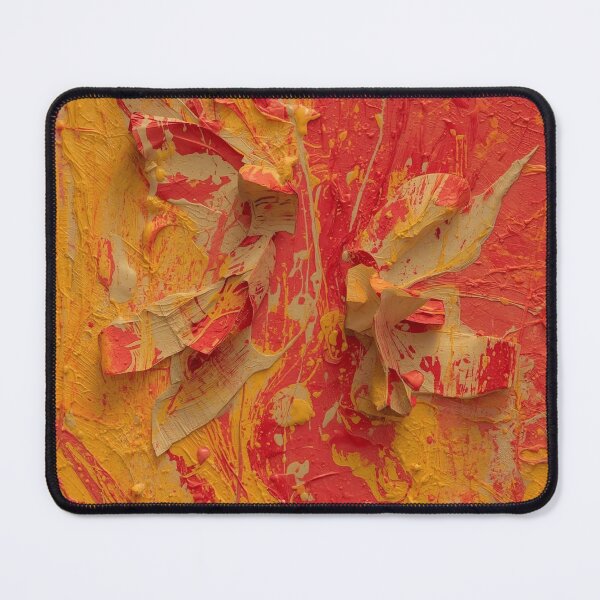 Item preview, Vibrant red and yellow abstract paint texture art designed and sold by Rue Market.