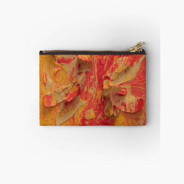 Item preview, Vibrant red and yellow abstract paint texture art designed and sold by Rue Design Company.
