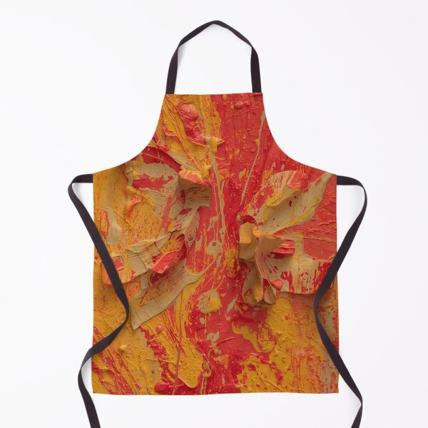 Item preview, Vibrant red and yellow abstract paint texture art designed and sold by Rue Market.