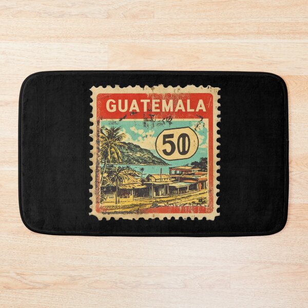 Item preview, Vintage Guatemala Postage Stamp Art - Lake Atitlan & Volcano designed and sold by tiigerdad.