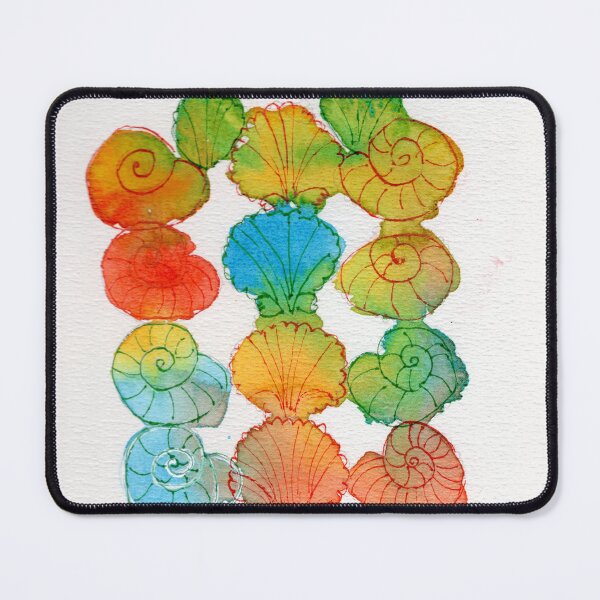 Item preview, Colorful Shells – Watercolor Coastal Pattern designed and sold by InspirationsSP.