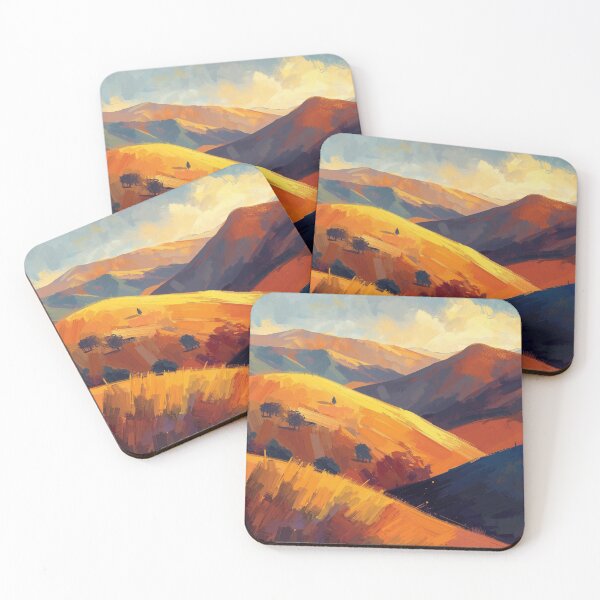Item preview, Golden mountain landscape designed and sold by AratingaCreativ.
