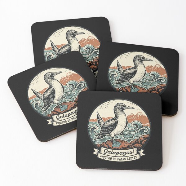 Item preview, Blue-Footed Booby Galapagos - Piquero Patas Azules Woodcut designed and sold by Andes Collective.