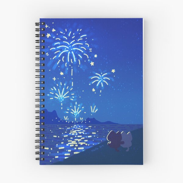Item preview, Cute Cats Watching Fireworks designed and sold by Plaifa-Art.