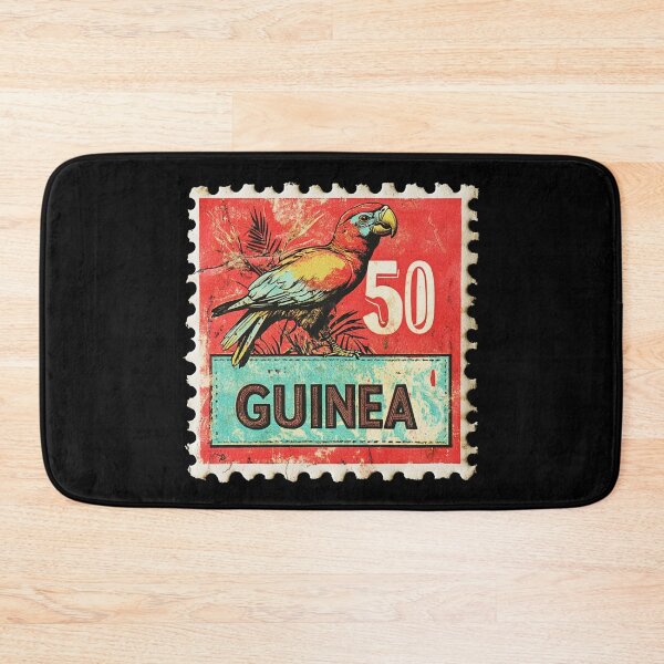 Item preview, Vintage Guinea Postage Stamp Art - Tropical Parrot Illustration designed and sold by tiigerdad.