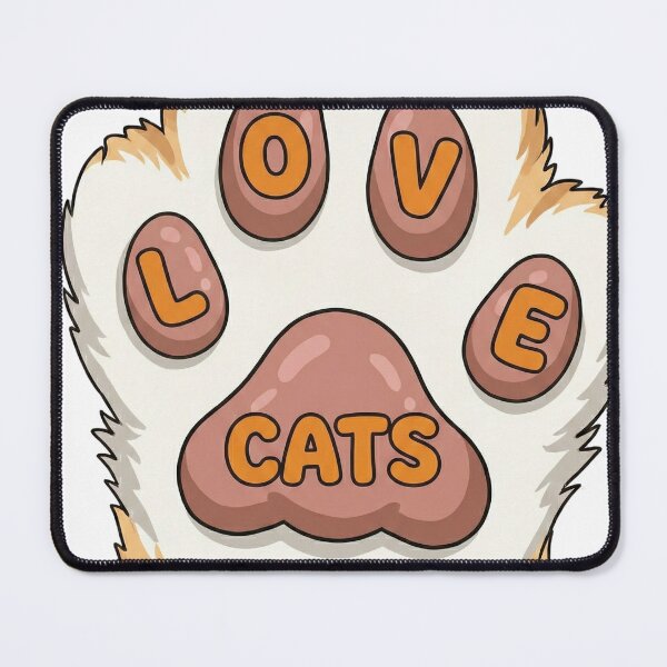 Item preview, Love Cats - Cute Orange Tabby Paw with Toe Beans Text designed and sold by TeezOfMadness.