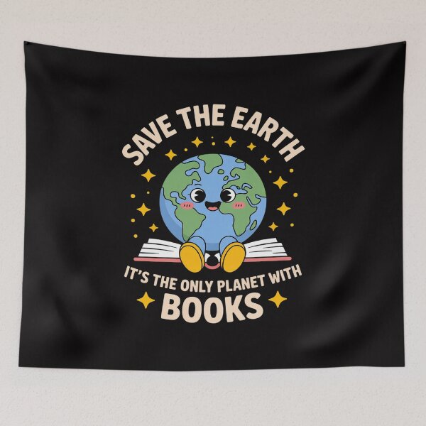 Item preview, Save Earth It´s Only Planet With Books Reader Earth day designed and sold by HermanTricia.
