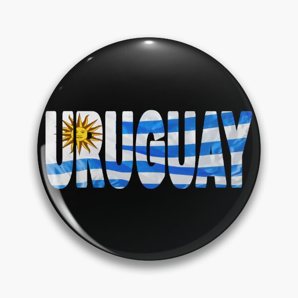 Item preview, URUGUAY - Flag Flying in Wind cut to Letters Souvenir Sticker Shirt designed and sold by Adam Gormley.
