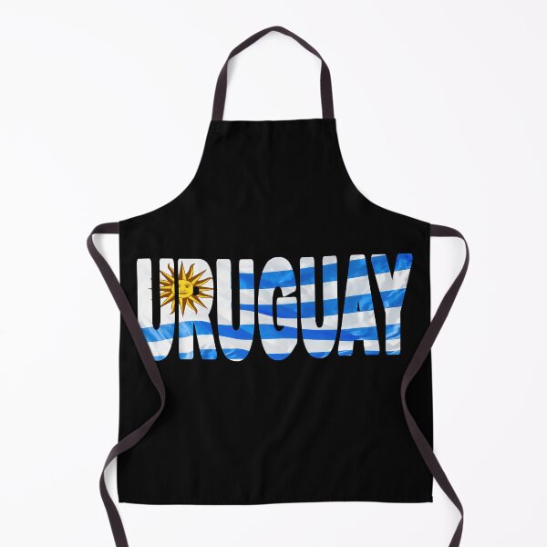Item preview, URUGUAY - Flag Flying in Wind cut to Letters Souvenir Sticker Shirt designed and sold by Adam Gormley.