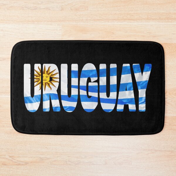 Item preview, URUGUAY - Flag Flying in Wind cut to Letters Souvenir Sticker Shirt designed and sold by Adam Gormley.