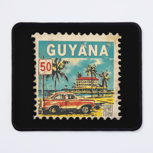 Item preview, Vintage Guyana Postage Stamp Art - Georgetown Colonial Coast designed and sold by tiigerdad.