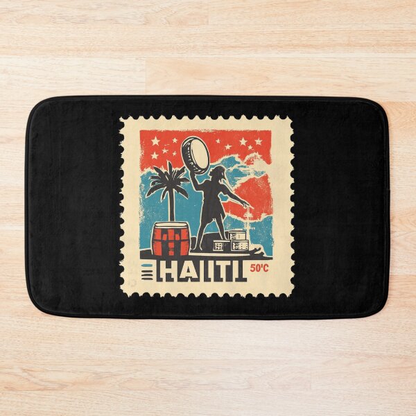 Item preview, Vintage Haiti Postage Stamp Art - Caribbean Rhythms & Stars designed and sold by tiigerdad.