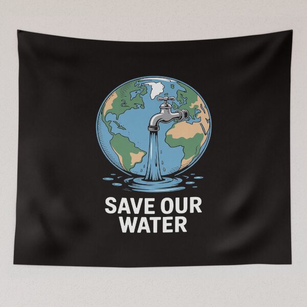 Item preview, Save Our Waters Earth Day Clean Water Conservation designed and sold by cherylbartlett.