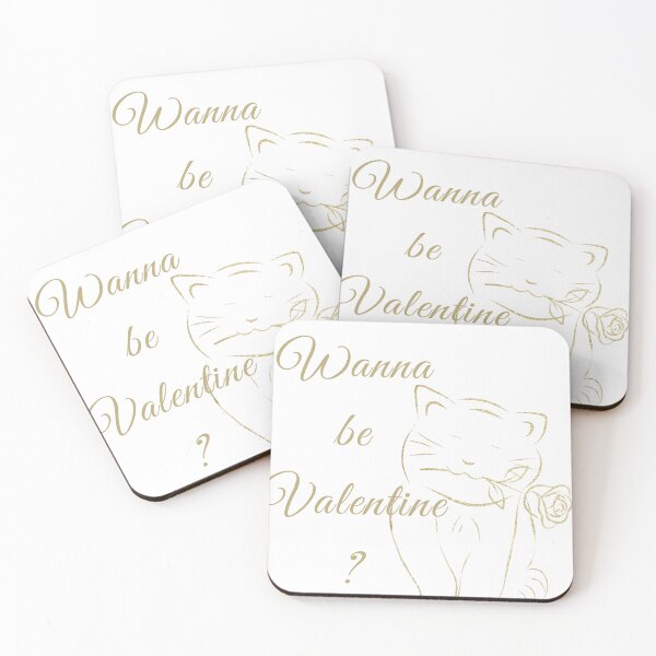 Item preview, Golden Cat with Rose - Wanna Be My Valentine - Elegant Line Art designed and sold by TeezOfMadness.