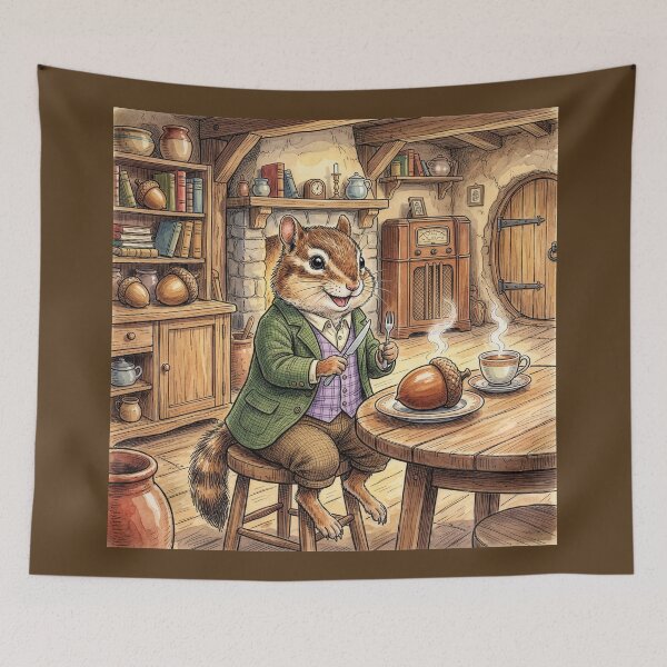 Item preview, Chipmunk Has Dinner in His Cozy Burrow designed and sold by Tridentulus.