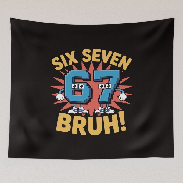 Item preview, Six Seven Bruh 67 Brainrot Gifts for Boys Kids designed and sold by cherylbartlett.