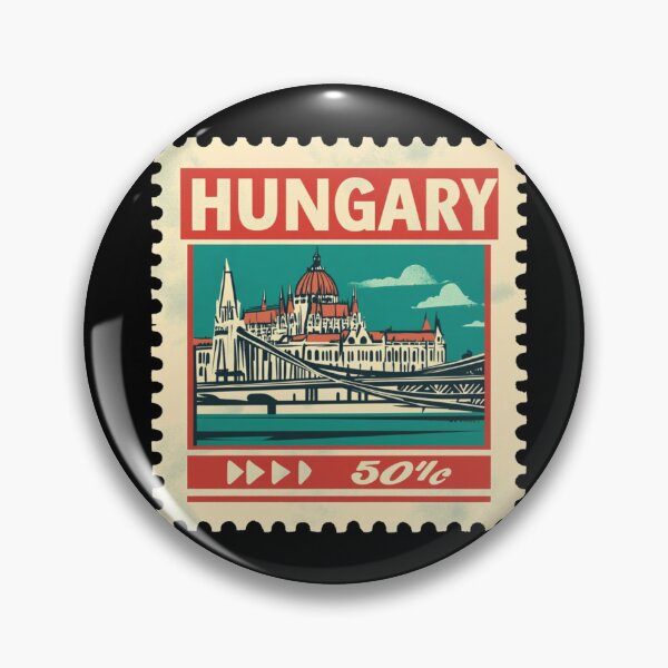 Item preview, Vintage Hungary Postage Stamp Art - Budapest Parliament & Danube designed and sold by tiigerdad.