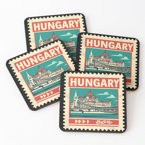 Item preview, Vintage Hungary Postage Stamp Art - Budapest Parliament & Danube designed and sold by tiigerdad.