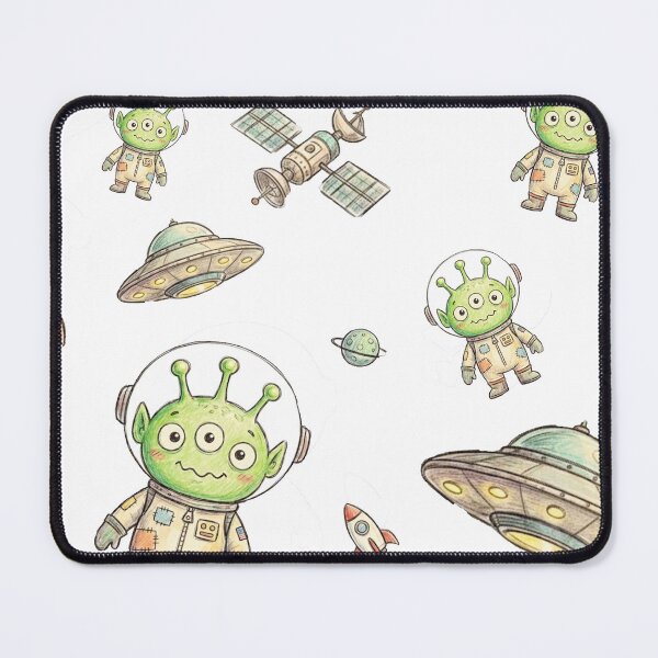 Item preview, Cute Hand-Drawn Alien Pattern — Cosmic Cartoon Creature Art designed and sold by unthinkabletees.