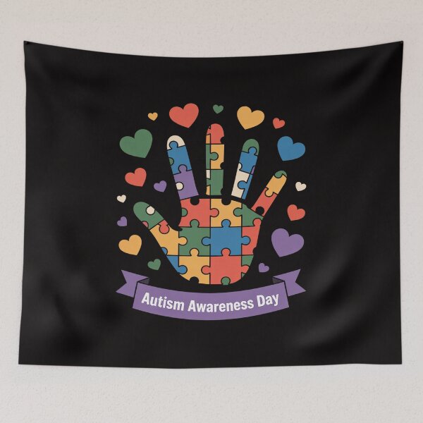 Item preview, Autism Awareness Hand, Puzzle World Autism Awareness Month designed and sold by DarioRosales.