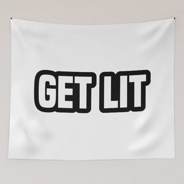Item preview, Get Lit, Outline Party Typography designed and sold by Memes N Lore .