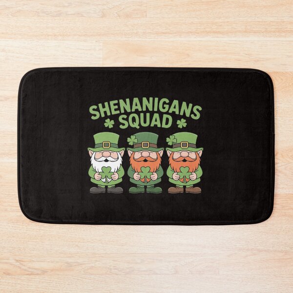 Item preview, Shenanigans Squad Three Lucky Gnome Shamrock St Patrick Day designed and sold by cherylbartlett.