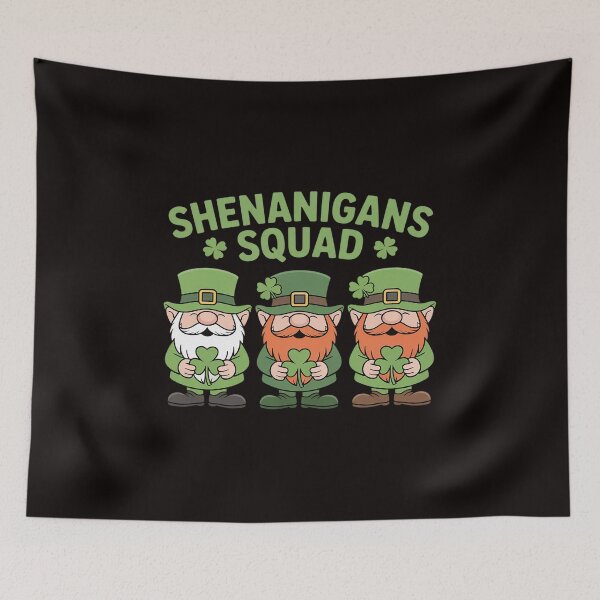 Item preview, Shenanigans Squad Three Lucky Gnome Shamrock St Patrick Day designed and sold by cherylbartlett.