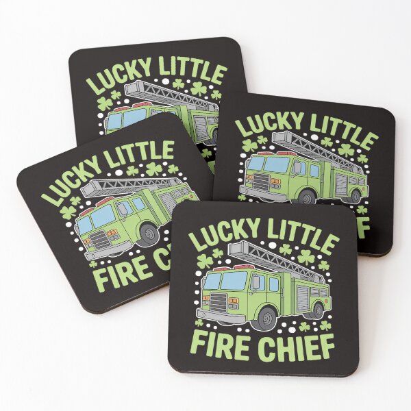 Item preview, Kids Cute green Firetruck Kids St Patrick Day Fire Truck designed and sold by cherylbartlett.