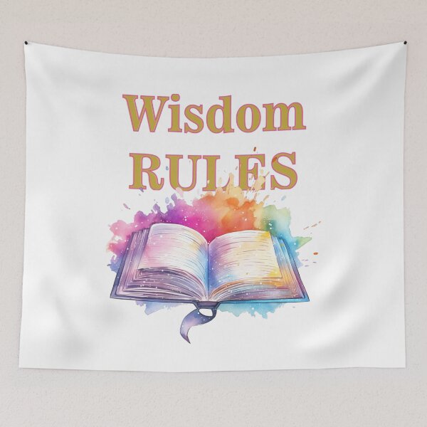 Item preview, Wisdom Rules and Multi Water Colored Open Book  designed and sold by TerScott.