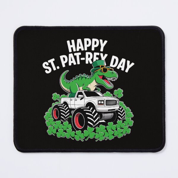Item preview, Happy St Pat-Rex Day St Patricks Day Dinosaur Monster Truck designed and sold by DarioRosales.
