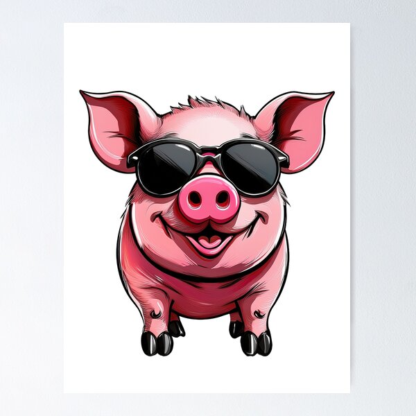 Item preview, Smiling Cool Piglet designed and sold by RockitBaby.