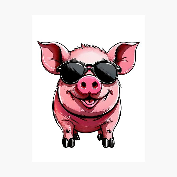 Item preview, Smiling Cool Piglet designed and sold by RockitBaby.