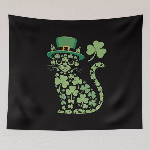 Item preview, Shamrock Cat Graphic Saint Patrick Day Cat designed and sold by gerardostokes.