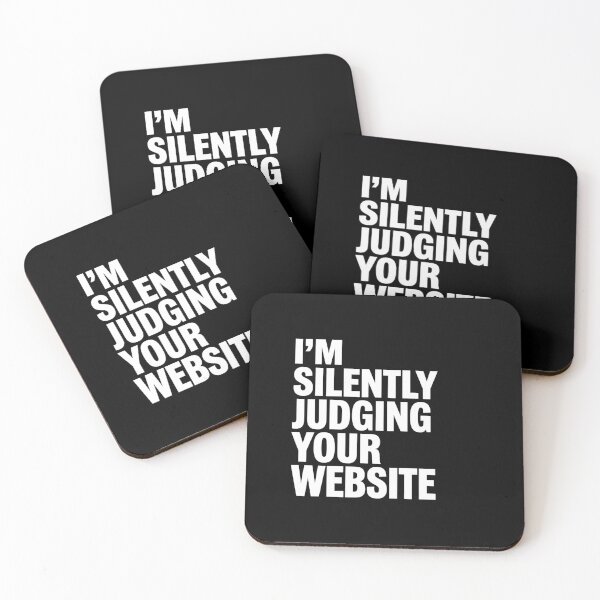 Item preview, I'm Silently Judging Your Website Website Humor designed and sold by Gogetgiggles.