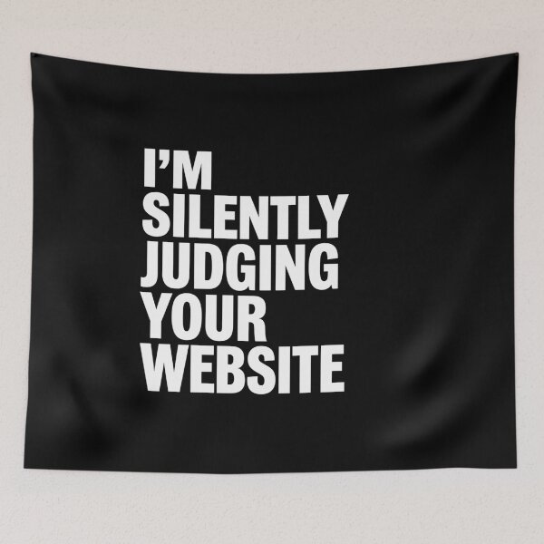 Item preview, I'm Silently Judging Your Website Website Humor designed and sold by Gogetgiggles.