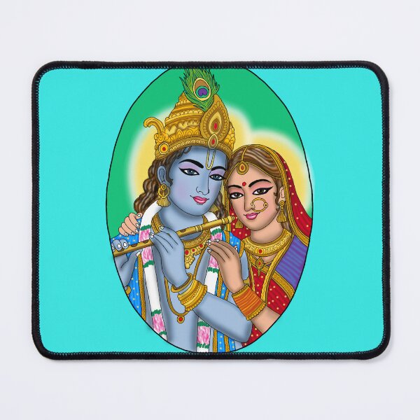 Item preview, Radha Krishna Design – Divine Love Spiritual Artwork designed and sold by Harshit_Digital_Arts.