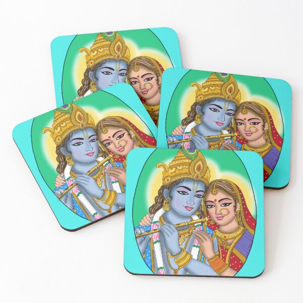 Item preview, Diseño de Radha Krishna: Obra de arte espiritual del amor divino designed and sold by Harshit_Digital_Arts.