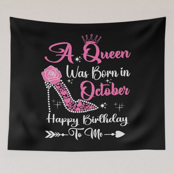 Item preview, A Queen Was Born In October Happy Birthday To Me designed and sold by Gogetgiggles.