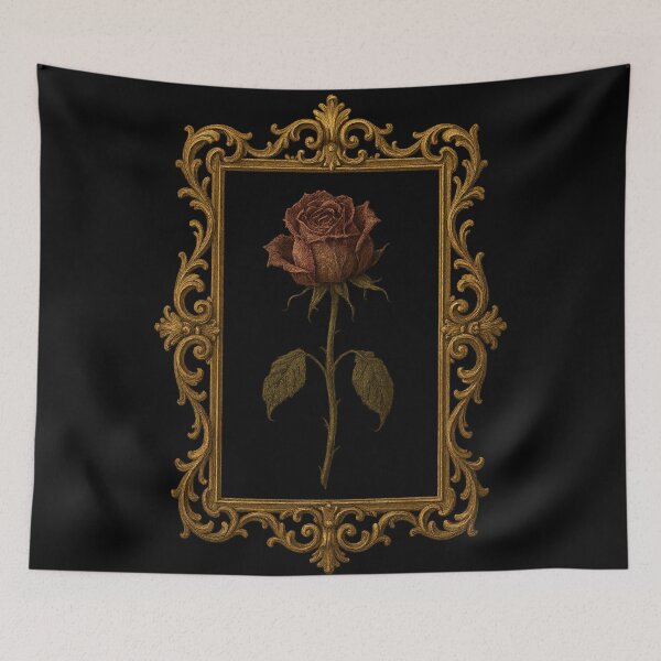 Item preview, Framed Rose – Gothic Botanical Portrait designed and sold by Mouraludia.