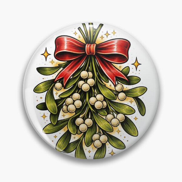 Item preview, Mistletoe with Red Bow Illustration designed and sold by creativevandal.