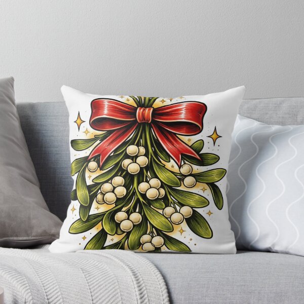 Item preview, Mistletoe with Red Bow Illustration designed and sold by creativevandal.