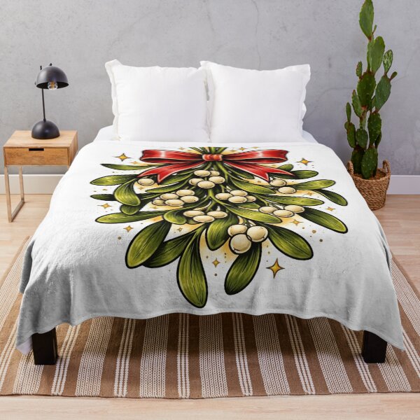 Item preview, Mistletoe with Red Bow Illustration designed and sold by creativevandal.