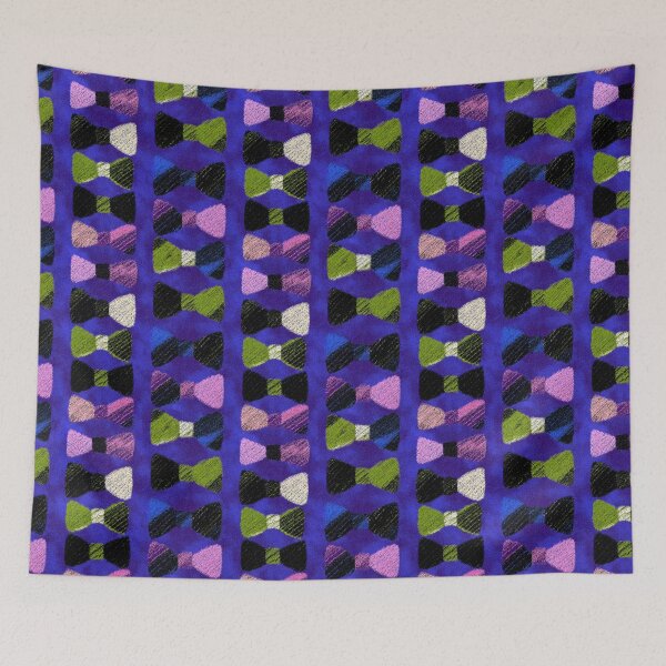 Item preview, Textured Bow Tie Patchwork Grid Pattern designed and sold by bubblegoth.