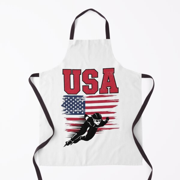 Item preview, USA Woman Speed Skating Winter Games American Flag designed and sold by R&BApparel.