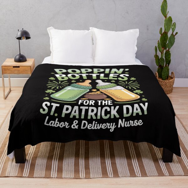 Item preview, Poppin' Bottles For The St Patrick Day Labor and Delivery designed and sold by gerardostokes.