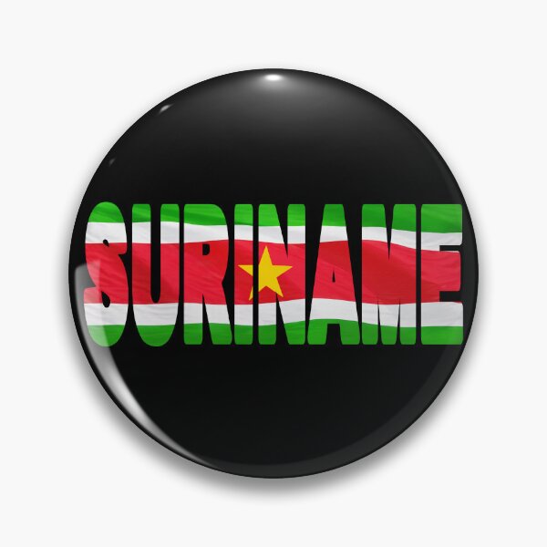 Item preview, SURINAME - Flag Flying in Wind cut to Letters Souvenir Sticker Shirt designed and sold by Adam Gormley.